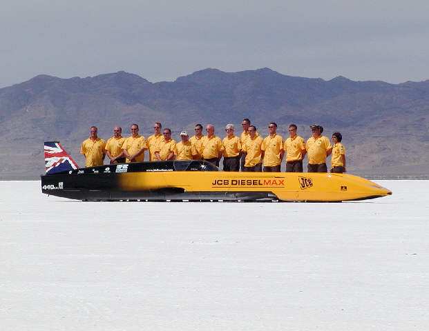 JCB DieselMAX Streamliner on the salt.